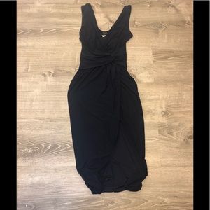 Plunge Drape Maxi Dress